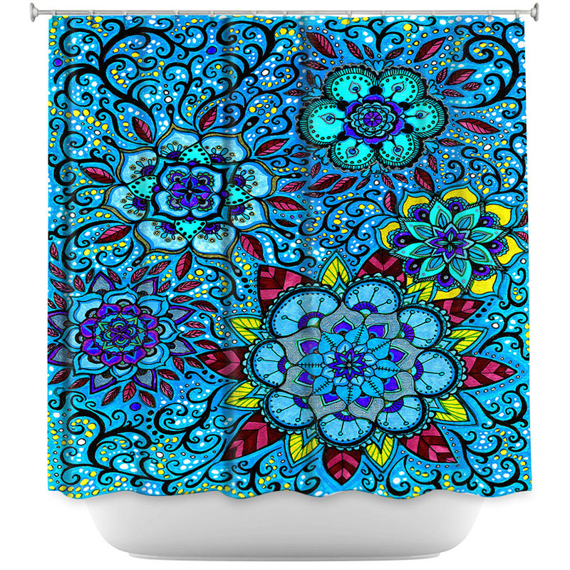 Rideau de douche simple mandalas