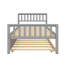 Structure de lit plateforme en bois robuste avec lit gigogne escamotable-759794305