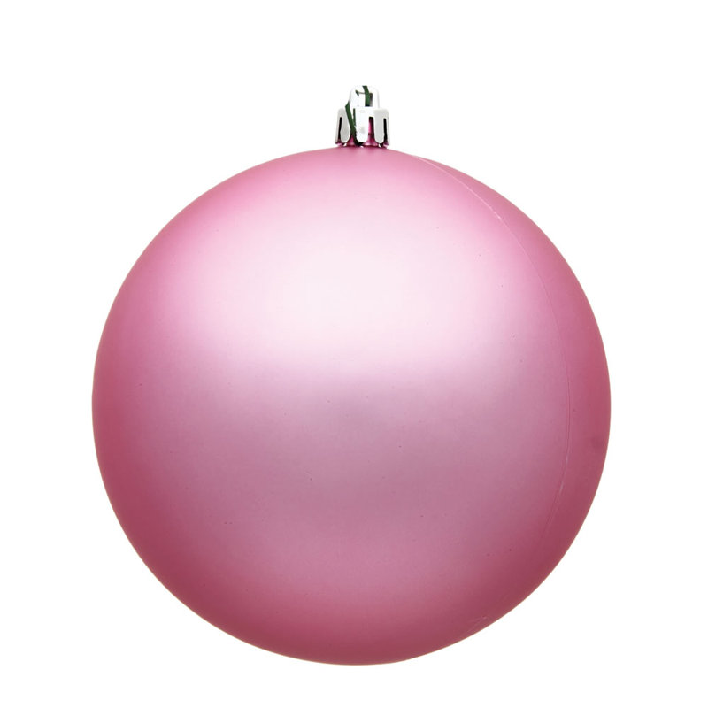 Ornement boule des Fêtes seulement, Rose, H 4 po x l 4 po x P 4 po