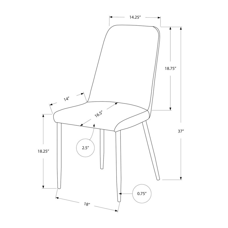 Ensemble de 2 chaises Neil, rembourrage en mousse, métal chromé, Blanc
