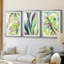 «Bright Tropical Abstraction IV», reproduction sur mesure encadrée de qualité supérieure, mat, 3 pièces-306636643-306636645