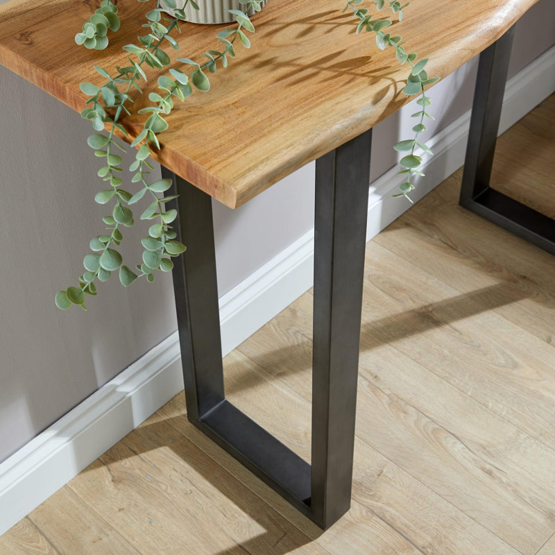 Andikan 120cm Solid Wood Top Console Table
