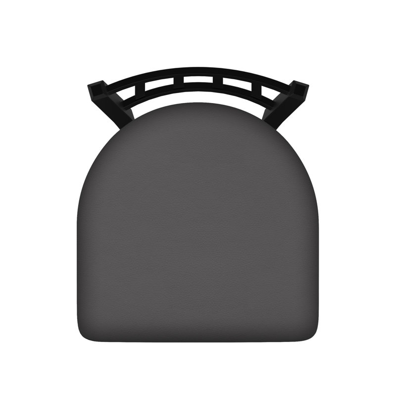 Contessa 18'' H Faux Leather Upholstered Metal Side Chair, Vinyl-Canter Folkstone Gray, Black Wrinkle