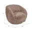 Chaise pivotante moderne avec structure en métal et revêtement en tissu moelleux, design arrondi contemporain avec support non tissé pour un confort et une durabilité élégants-103532856
