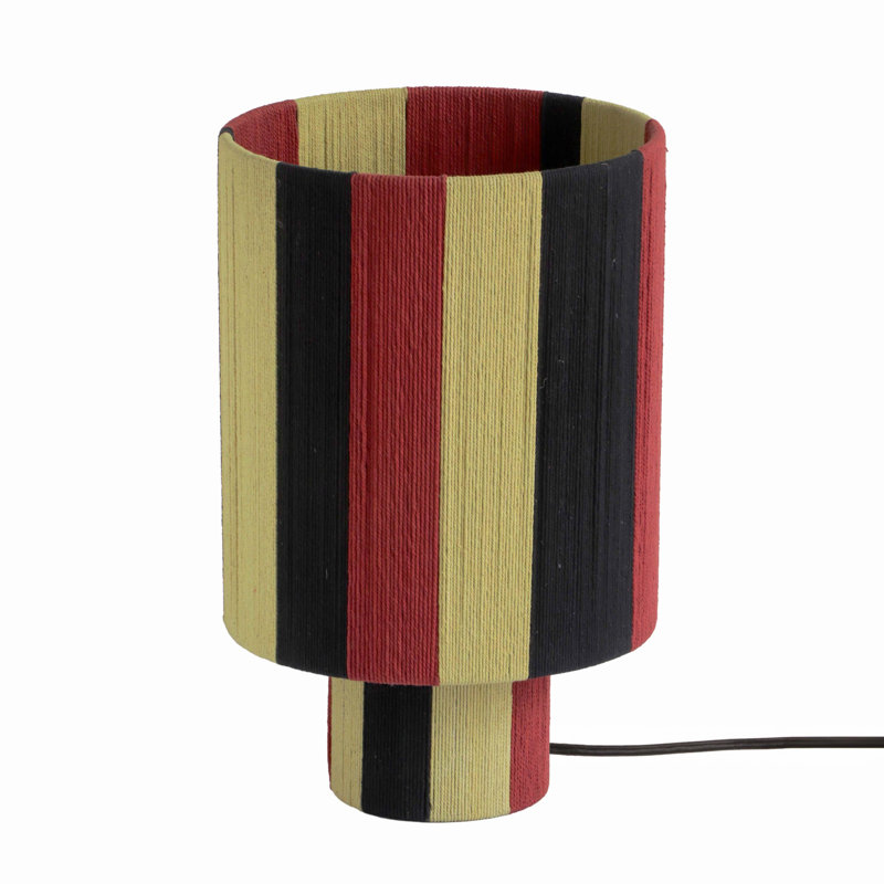 Cotton Rope Table Lamp, Red/Yellow/Black