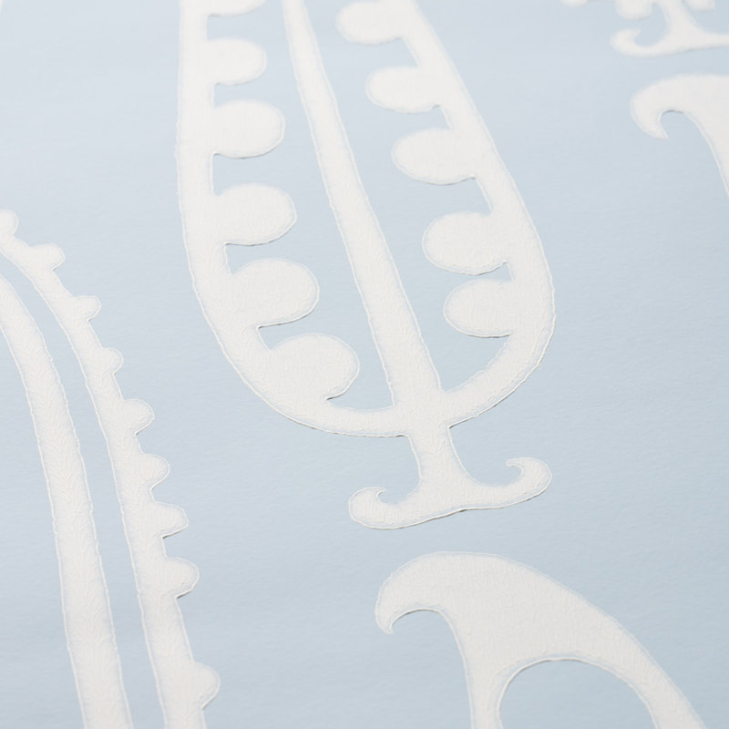 Schumacher x Drusus Tabor Paisley Peas Wallpaper, Sky