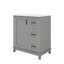 Meuble-lavabo de 30 pouces avec lavabo en céramique, une porte et deux supports de rangement-679206172