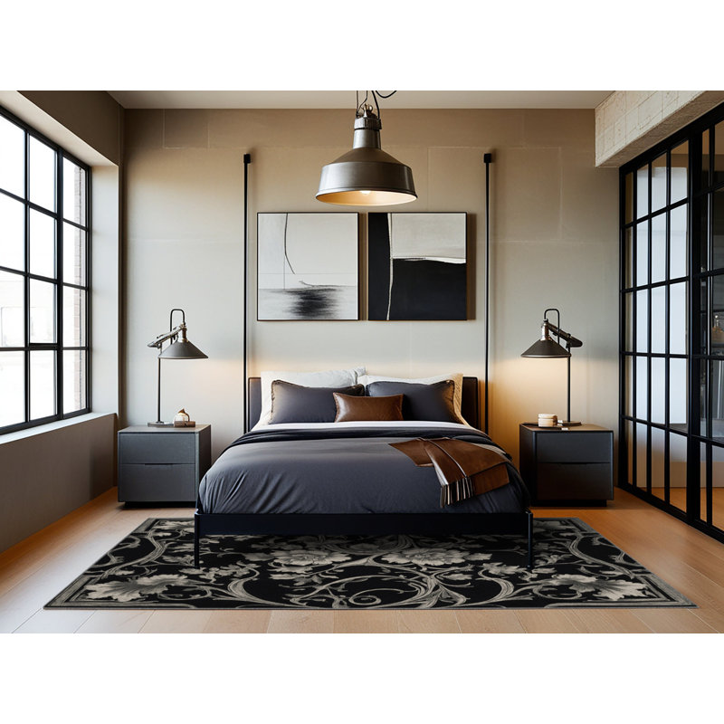 Obsidian Twist Rug, Square 3'