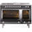 ILVE Professional Plus II Series 48 in. Dual Fuel Range with 5 Sealed Burners, Griddle, Frenchtop (Liquid Propane, Glass Door)-98168233-98168228