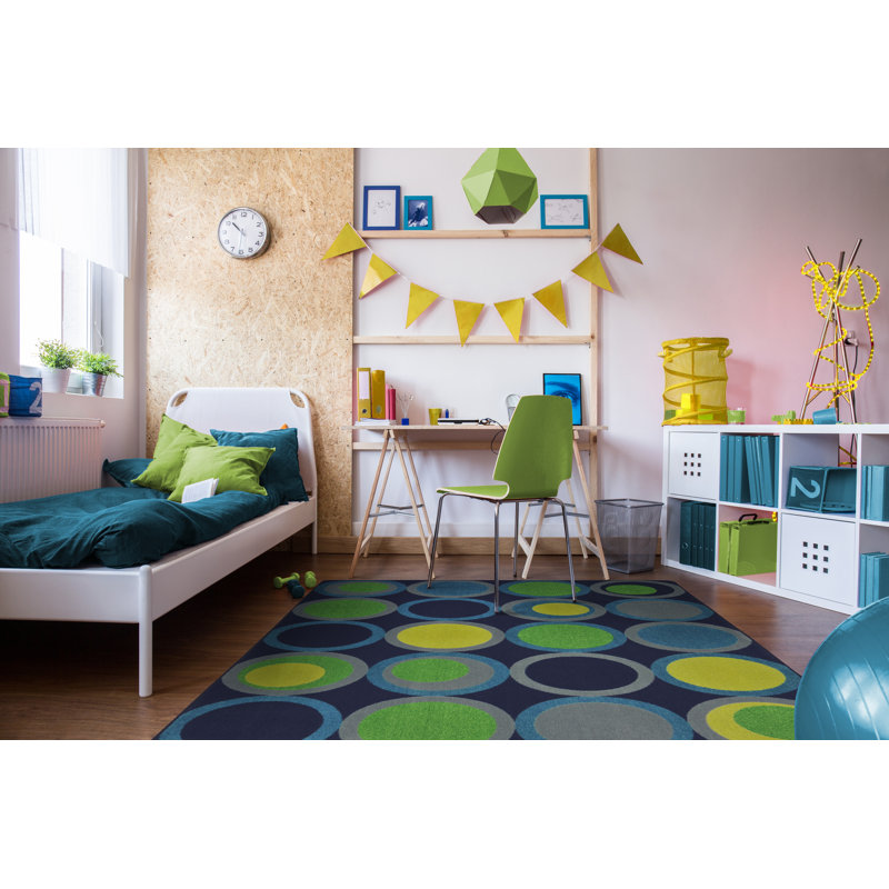 Tapis touffeté à motif géométrique, Rectangle 5 pi 4 po x 7 pi 8 po