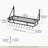 Wall Mounted Pot Rack Kitchen 24 Inch Hanging Storage Organizer Wall Shelf with Hooks Matte Black