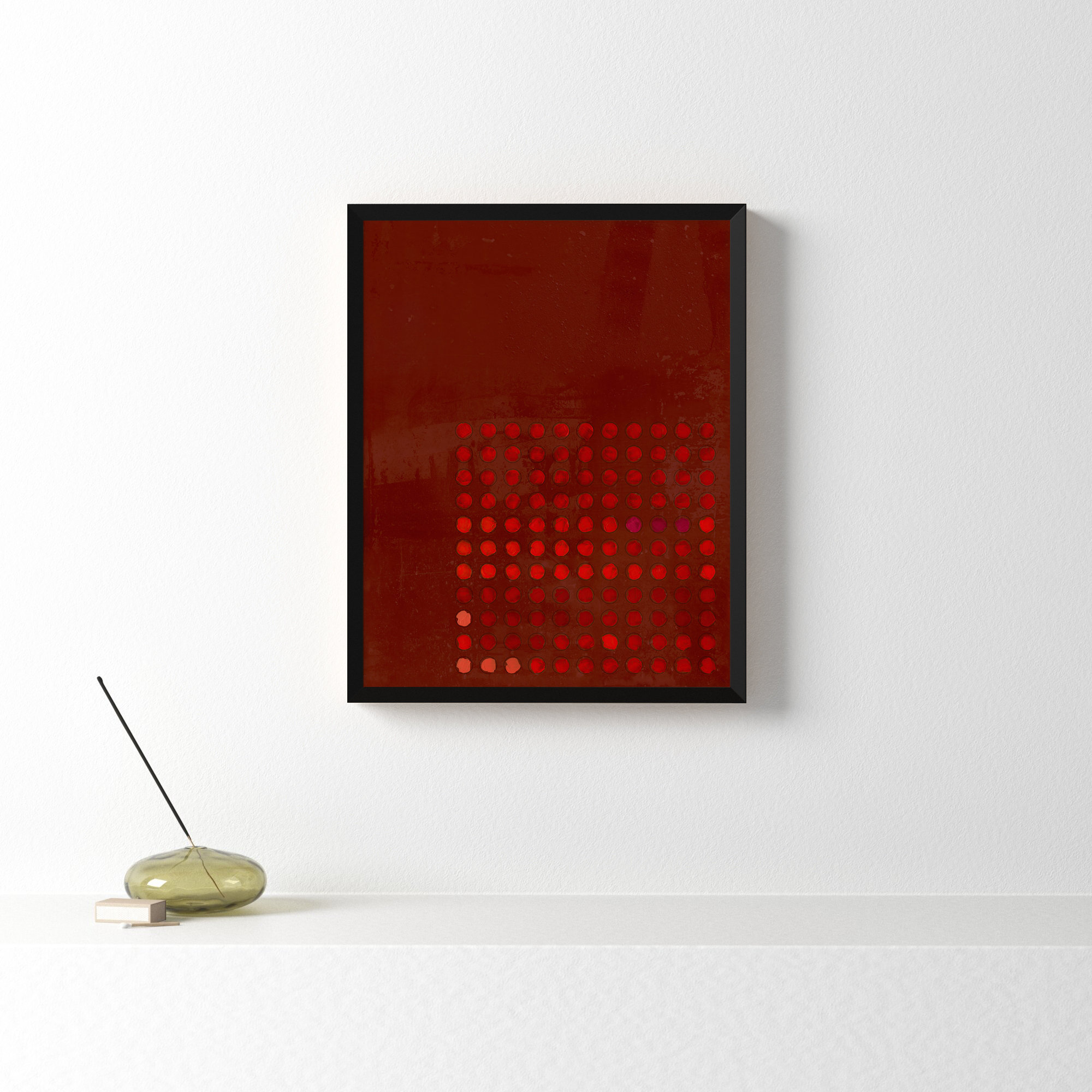 Circles In Squares 7 by Jacques Pilon, Black, 20" H x 16" W x 1.25" D