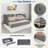 Cozy Daybed With Trundle, Usb Port And Adorable Wave Shaped-621830971