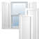 True Fit PVC Single Panel Chevron Modern Style Fixed Mount Shutters
