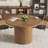 Round Dining Table For 4-6 People, Round Pedestal Dining Table, Kitchen Table With Strip Columns Base-303422075