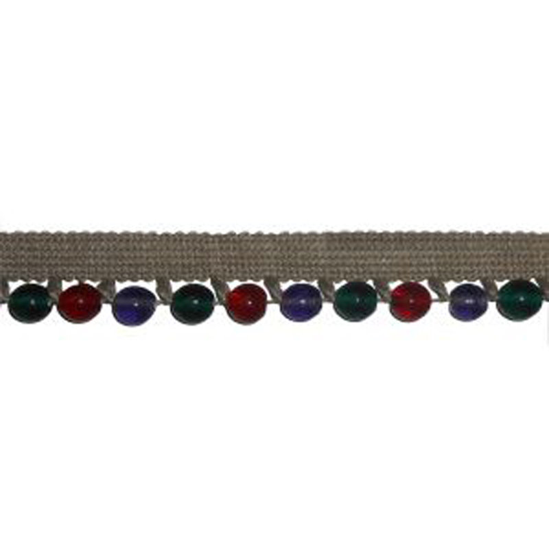 Tissu Chateau, Gris / mauve / rouge