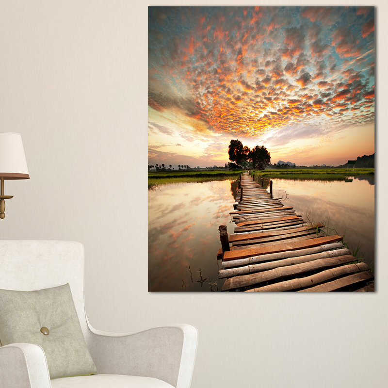 Reproduction de photo sur toile tendue, reproduction de photo sur toile tendue en bois improvisé, H 40 po x l 30 po x P 1 po