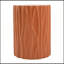 Table d'appoint cylindrique en MGO, texture terracotta ondulée, préassemblée, capacité de 30 kg, pour intérieur et extérieur, avec tabouret.