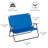 Double Folding Camping Chair, Loveseat For 2 Adults, Portable Camping Couch With Wood Armrest & Cupholders, For Backpacking, Beach, Sports Travel, Blue-782404138