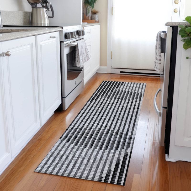 Machine Washable Indoor/Outdoor Chayden ACN1001 Gray, Runner 2'3" x 7'6"