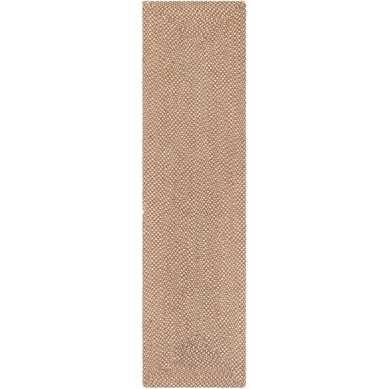 Tapis contemporain brun clair Natura, Tapis de couloir 2 pi 7 po x 10 pi