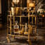 Savannah Breeze Serving Cart - Bright Gold