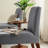 Fabric Accent Chair Set Of 2 With Round Wood Table