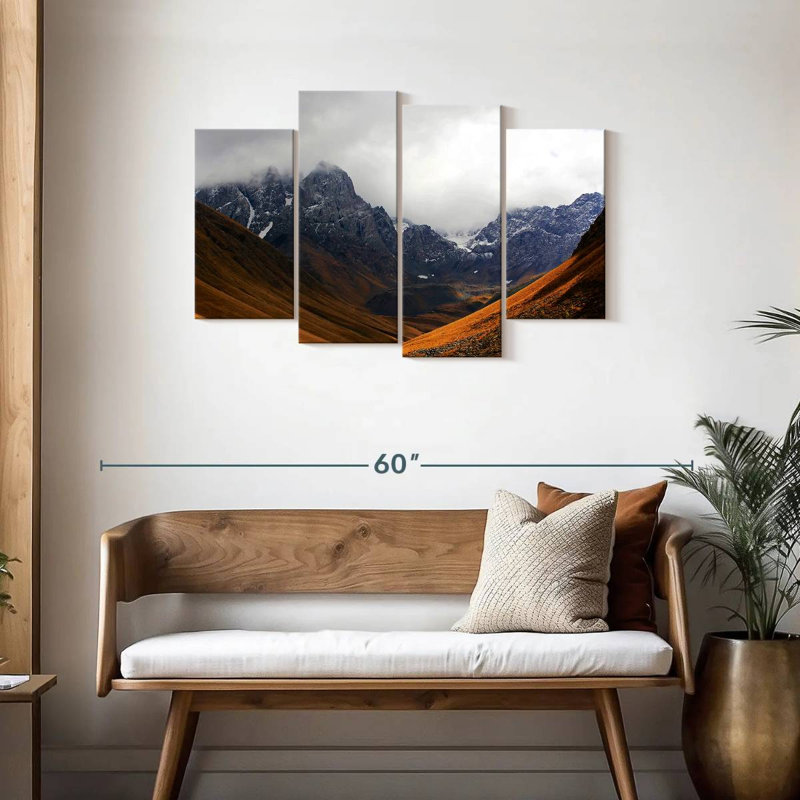 Paysage de montagne d'Alvord Alaskan, H 27 po x l 43 po