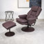 Fauteuil inclinable pivotant en cuir Scratch Cat