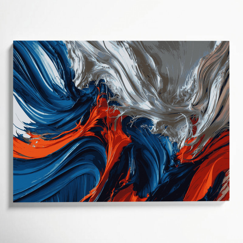 Lyrical Abstraction 58 Brown Canvas Wall Art, 11" H x 14" W