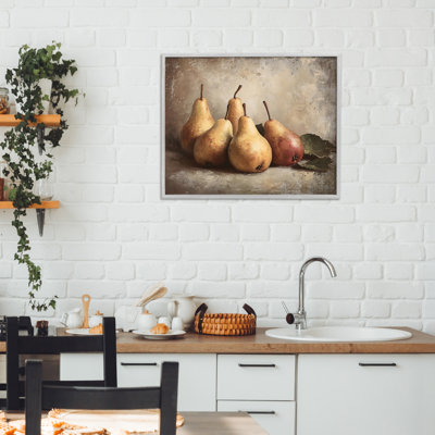 Neutral Pear Still Life Framed Giclee, design by Franklyn Gregory