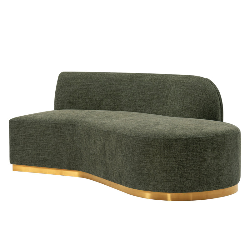 Canapé modulaire en chenille 132 po vert olive Daria