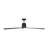 Tennant Indoor Ceiling Fan with Threaded Downrod, Midnight Black ABS blades and Handheld Remote