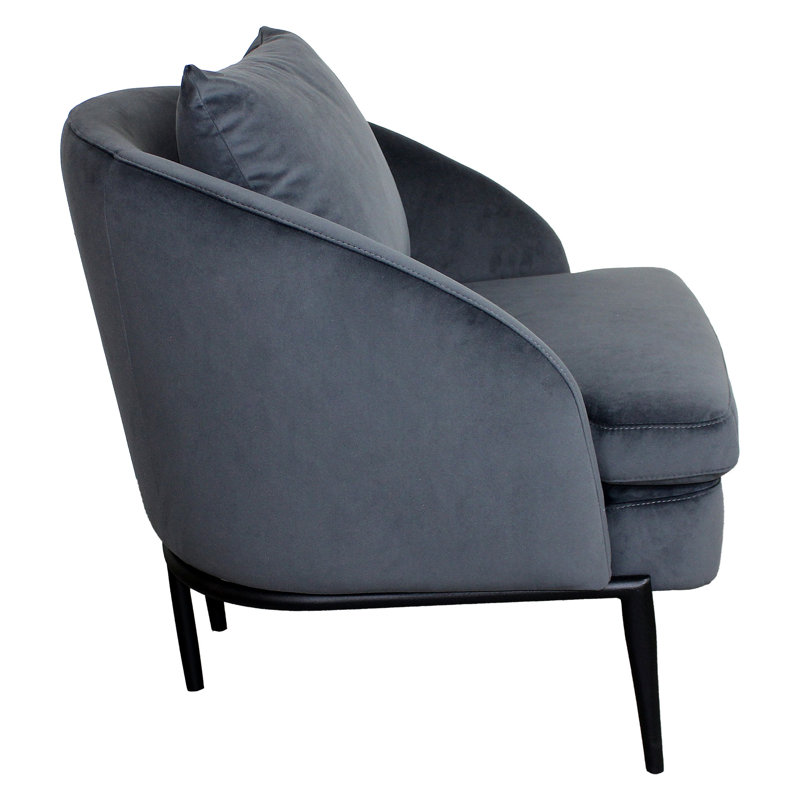 Fauteuil de 30,8 po de large Wilkeson, Mélange de polyester bleu grisâtre