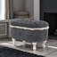 Bancs de rangement, banc de bout de lit avec capitonnage à boutons, repose-pieds de rangement rembourré en tissu, banc de fenêtre avec frange, banc d'armoire à chaussures, banc de pied de lit-597239574