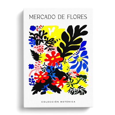 Botanical Flower Market Exhibition No.4 - Wrapped Canvas