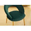Chaise de salle à manger simple, chaise d'appoint avec dossier incurvé et pieds en métal-349973167