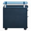 Classeur à roulettes graphite avec plateau en verre pour le bureau personnel-125669012