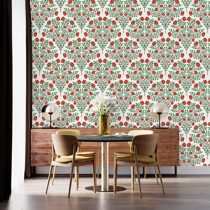 Floral Tile, 2.08' W x 10.42' L