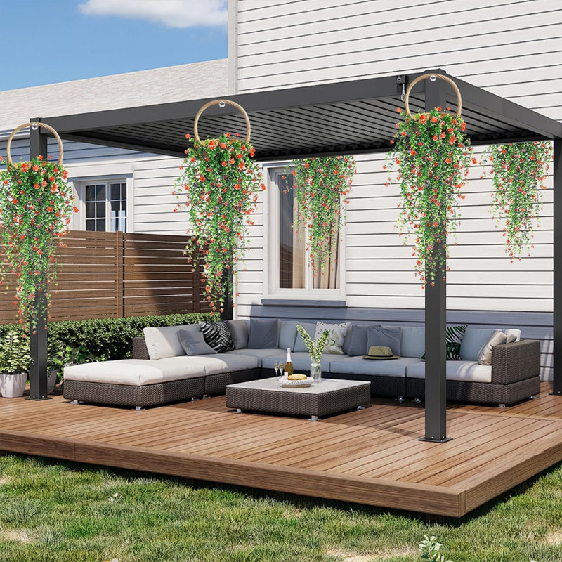 3 pièces de plantes suspendues artificielles d'extérieur, 30 pouces de feuilles de vigne vert eucalyptus pour le jardin intérieur et extérieur, balcon, décoration de verdure de patio