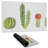 Watercolor small cactus set - 14.00"x24.25" Desk mat