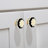 Melon Shape 1-1/2 in. (38mm) Black & Cream Ceramic Knob