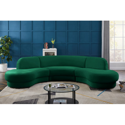 Velvet Sectional Symmetrical