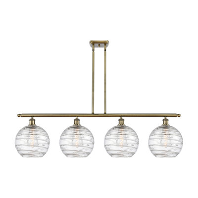 Luminaire suspendu linéaire à 4 lumières pour îlot de cuisine Cindi