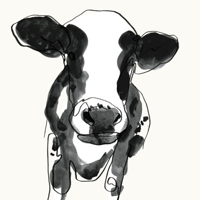 Cow Shape II 1 Piece Wrapped Canvas Painting