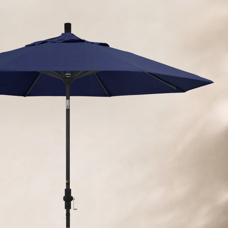 Parasol de marché 9 pi Romany, Bleu marine-oléfine