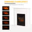 Christie Belfry Heating 102 cm W White Black Electric Fireplace