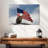 Perched Eagle American Flag-108737454