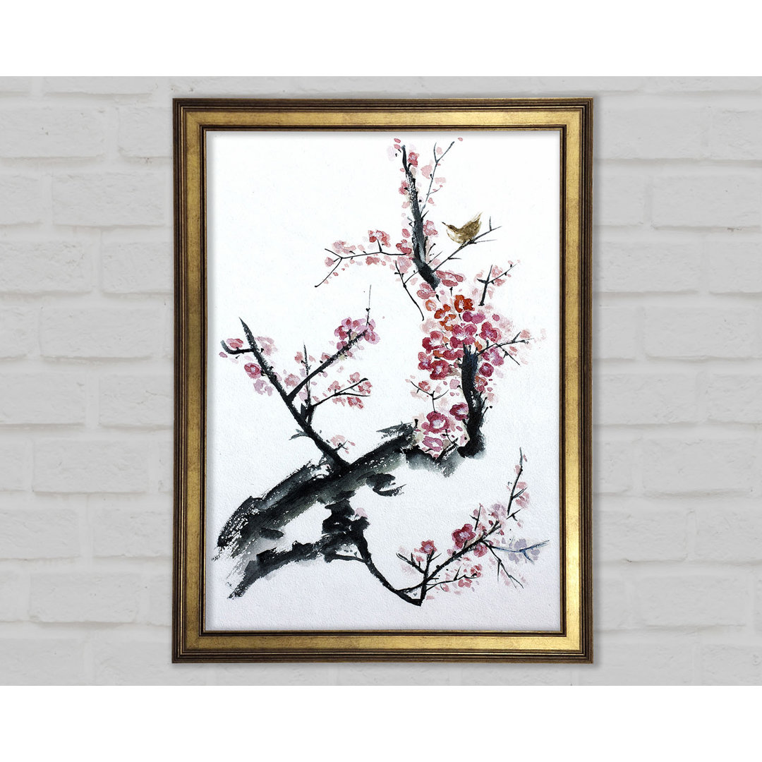 Gerahmtes Leinwandbild Chinese Cherry Blossom Pink