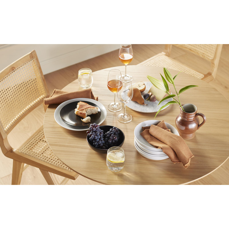 Hollins 48'' Round Marble Dining Table, Natural, White